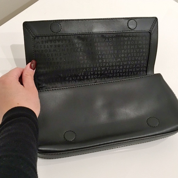 Kate Spade Small Black Gold Clutch - Picture 3 of 5